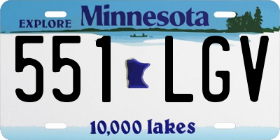 MN license plate 551LGV