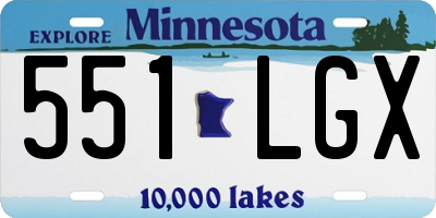 MN license plate 551LGX