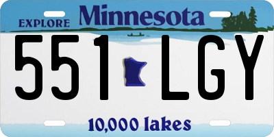 MN license plate 551LGY