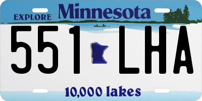 MN license plate 551LHA