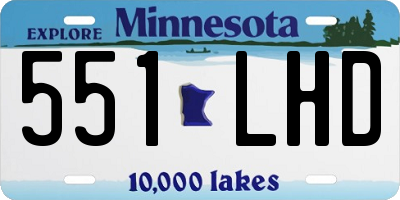 MN license plate 551LHD