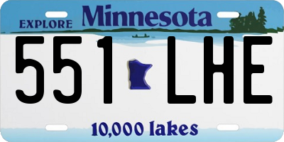 MN license plate 551LHE