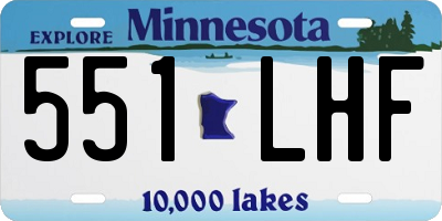 MN license plate 551LHF