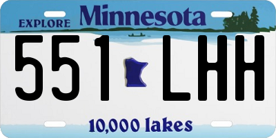 MN license plate 551LHH