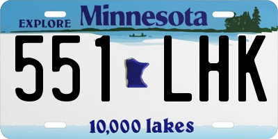 MN license plate 551LHK