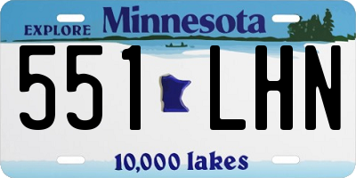 MN license plate 551LHN