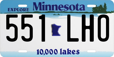 MN license plate 551LHO