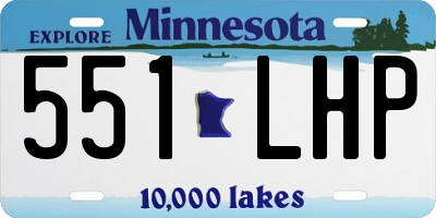 MN license plate 551LHP