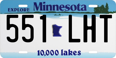 MN license plate 551LHT