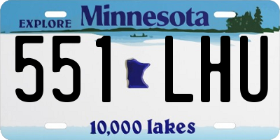 MN license plate 551LHU