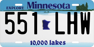 MN license plate 551LHW