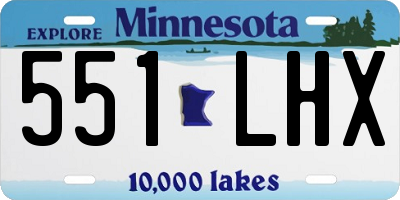 MN license plate 551LHX