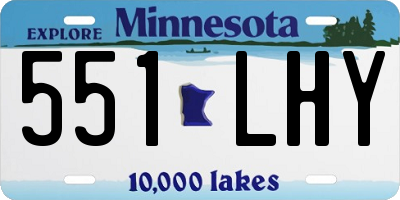 MN license plate 551LHY