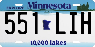 MN license plate 551LIH