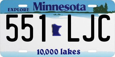 MN license plate 551LJC