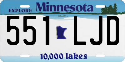 MN license plate 551LJD