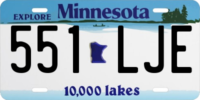 MN license plate 551LJE