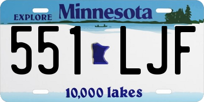 MN license plate 551LJF