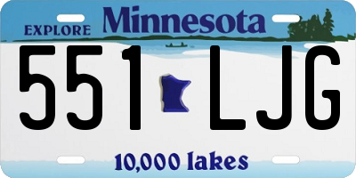 MN license plate 551LJG