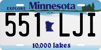 MN license plate 551LJI