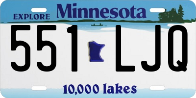 MN license plate 551LJQ