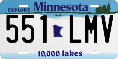 MN license plate 551LMV