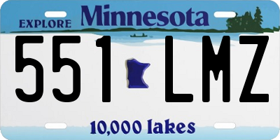MN license plate 551LMZ