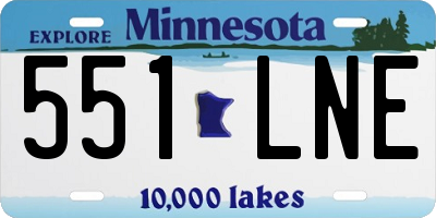 MN license plate 551LNE