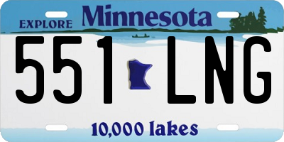 MN license plate 551LNG