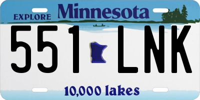 MN license plate 551LNK
