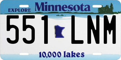 MN license plate 551LNM