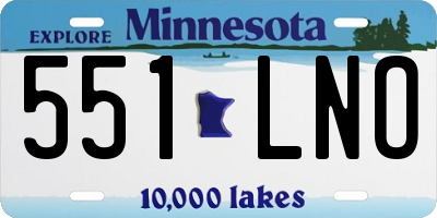 MN license plate 551LNO