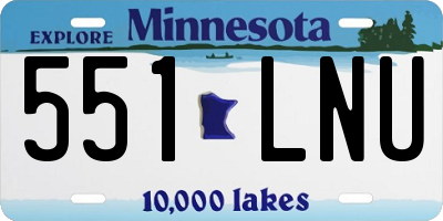 MN license plate 551LNU