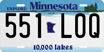 MN license plate 551LOQ
