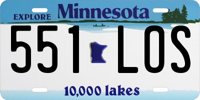 MN license plate 551LOS