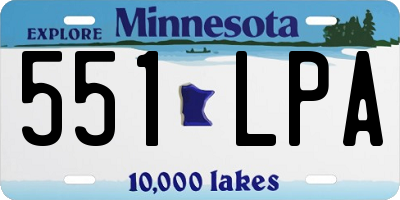 MN license plate 551LPA