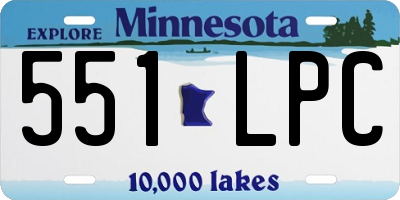 MN license plate 551LPC