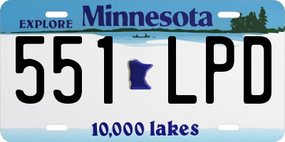 MN license plate 551LPD
