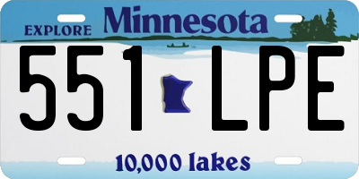MN license plate 551LPE