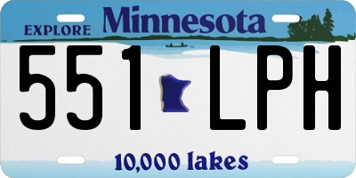 MN license plate 551LPH