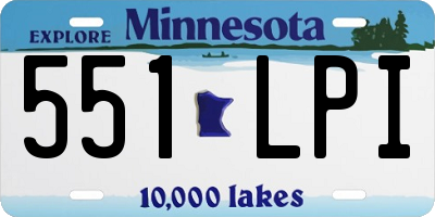 MN license plate 551LPI