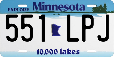 MN license plate 551LPJ