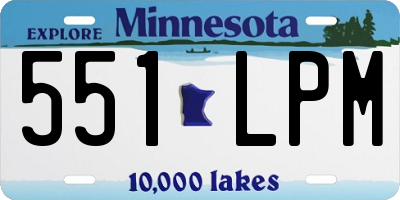 MN license plate 551LPM