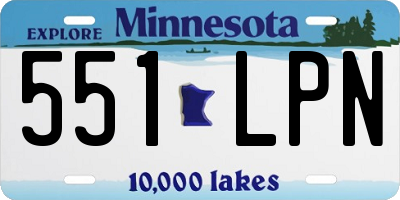 MN license plate 551LPN