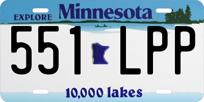 MN license plate 551LPP