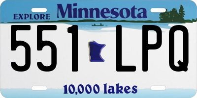 MN license plate 551LPQ
