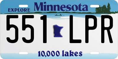 MN license plate 551LPR