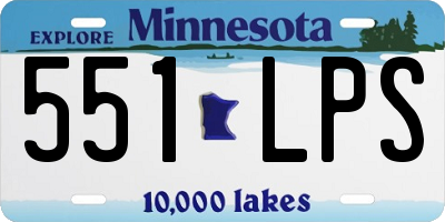 MN license plate 551LPS