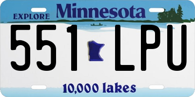 MN license plate 551LPU