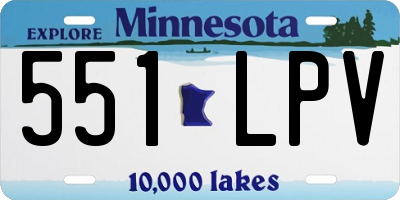 MN license plate 551LPV